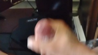 Latino Jerking off until he cums, then plays with his own cum