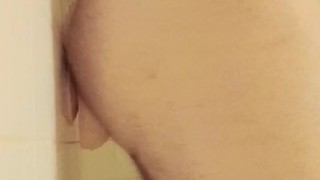 Dildo sex in the shower
