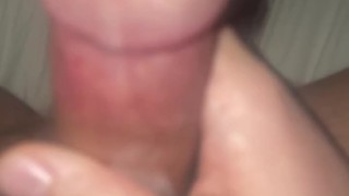 Warm cum dripping and cover my cock