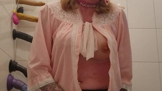 Sissy fuckdoll shows new pussy