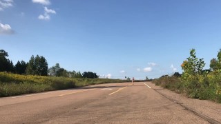 Walking down the road naked with a hard on and then jacking off