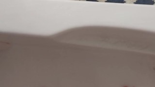 Chubby Solo Male Shower Feet Wet