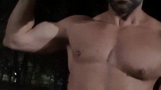 Jerking off at the park before being caught