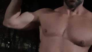 Jerking off at the park before being caught