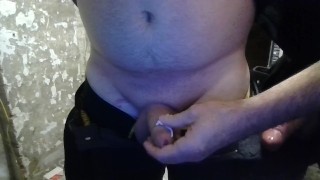 Boss massaging my juicy cock