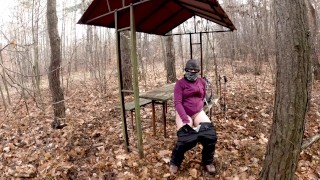 I need to piss during a hike in a forest, a random hiker was holding the camera for me