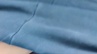 Almost caught Teasing my cock in public