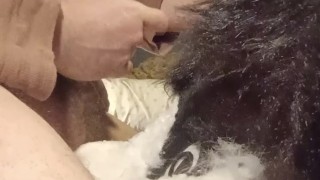 Fursuit Head Facial Cumshot