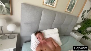 River Mitchell Spreads His Cheeks Wide For Fat Cock Before Dinner