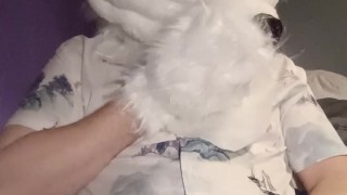Fursuit Pubby Paws Off Until He Cums!