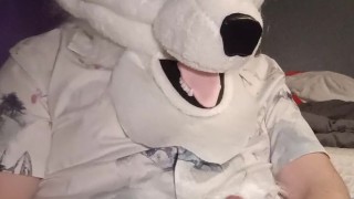 Fursuit Pubby Paws Off Until He Cums!