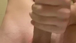 morning routine with a boner, shaving my groin