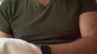 Verbal afternoon edging my super hard cut cock for you. Orgasm and cumming on my leg. Moaning,