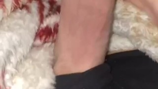 I'm jerking off while the neighbors are gone