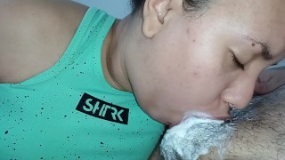 bizarre creampie with lots of sperm, the best blowjob has to have the best cream together🍆🥛🥛😵🤤⚽