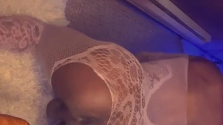 Gay booty twerking and riding dildo