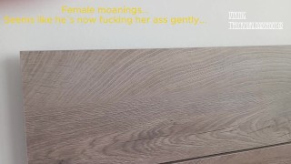 Trabajando en casa oigo a la vecina gimiendo alto y follando por el culo! Disparo una gran corrida