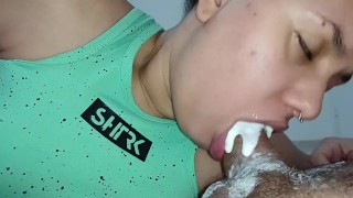 licking a lot eating dick until creampie overflows very creamy, huge cum🍆🥛🥵🤤😵💦😋🥛🥛🥛🥛