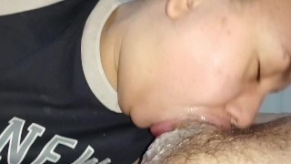 extreme and deep blowjob, bitch punches her throat on a hard dick so fast
