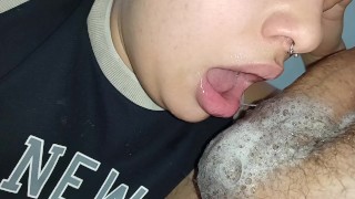 blowjob licking drooling saliva, she is perfect sucking, perverse🍆💦🤤😋😵🥛💦💦💦💦🤤😋😋😋🥛🥛🥛