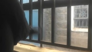 NAUGHTY BBC MASTURBATING THROUGH THE WINDOW