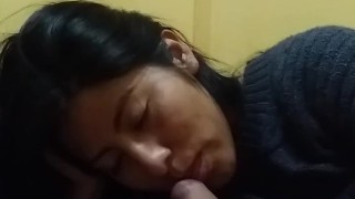 I love sucking this hairy cock, enjoying his balls and having it reach my throat