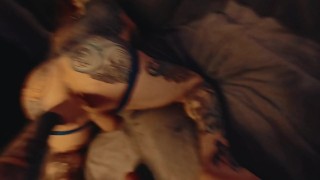 Full scene - anal fisting and huge dildo riding like the whore I am