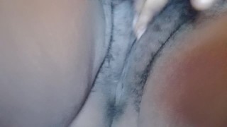 AMATEURE EBONY MILF MOM PLAY HORNY HEIRY PUSSY FOR DADDY