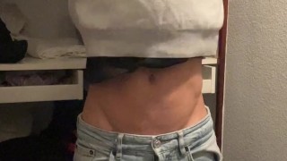  bodybuilder posing in a tight thong