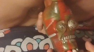 Pussy puffing bong dong smoke poke hollow dildo filled hole