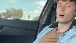 Uncontrolled Masturbating In The Car🍌👋💦