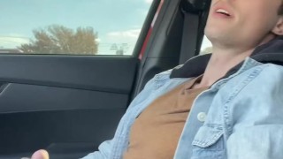 Uncontrolled Masturbating In The Car🍌👋💦
