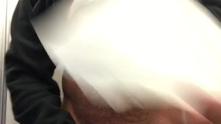 Daddy Damon Andros Jerks Off and Cums in Airplane Bathroom