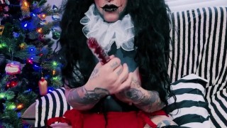 Goth Santa Clown Wants Anal For Christmas (FULL VIDEO FREE on Fansly)