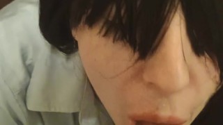 cum on office sluts tongue