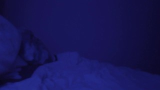 Rosey gives head and gets fucked under the black lights, then gets huge facial at the end