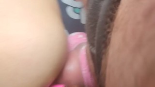 Ass and pussy serviced simultaneously