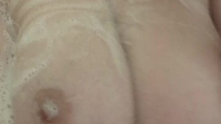 Wanna play with my massive soapy tits?