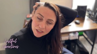 Creampie Stepmom while she takes a work call