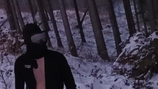 Nude Winter Nature Exploration - Real Amateur Outdoor Adventure