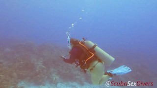 We take her bikini bottom off for some fun at the bottom of the sea!