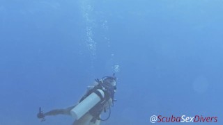 We take her bikini bottom off for some fun at the bottom of the sea!