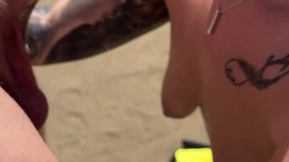 Blowjob On The BEACH🔥 I Hope Nobody DISCOVER Me