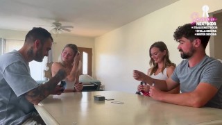 Playing cards with our close friends ends up in WIFE SWAPPING - Sammm Next Door & Stella Sedona