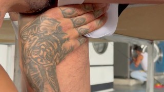 MECHANICS CATCH AN EMPLOYEE WITHOUT A CONDOM