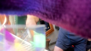 2 man masturbating to me showing soft cock and bum