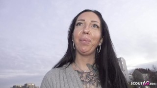 GERMAN SCOUT - Inked German Cougar Sara Deluxe with Big Ass First Time Casting Fuck after Pick Up