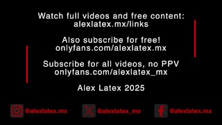 Deep throat fun with dildo T2, sucking and anal fuck - Alex Latex