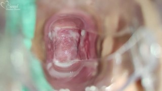 DEEP INSIDE LOOK of Creamy Wet PUSSY - CLOSE UP PUSSY PLAY