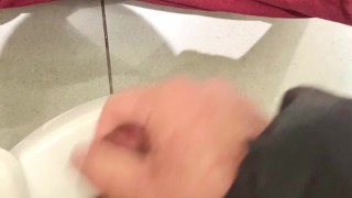 starting the new year playing with dick in a busy public bathroom